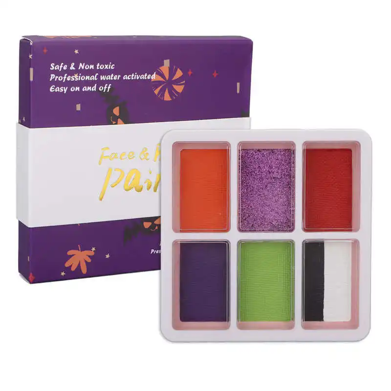 Kid Face Paint Kit Cosmetic Pigments 6 Grids Colored Pigments Face Paint Kit Water Soluble for Face for Painting Teaching
Kid Face Paint Kit Cosmetic Pigments 6 Grids Colored Pigments Face Paint Kit Water Soluble for Face for Painting Teaching