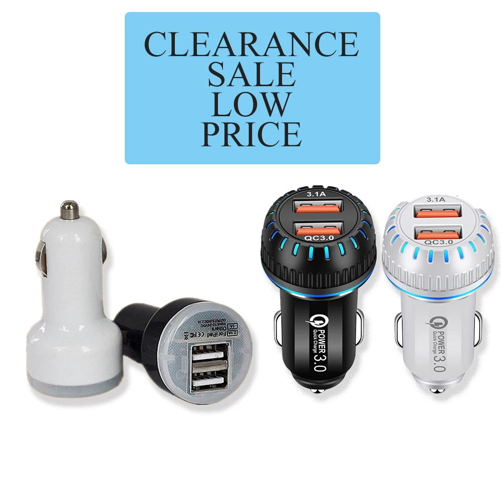 Clearance Double Car Charger Mobile Phone Charger USB Fast Charger Aperture Cigarette Lighter Charging EquipmentSend Within 48h
Clearance Double Car Charger Mobile Phone Charger USB Fast Charger Aperture Cigarette Lighter Charging EquipmentSend Within 48h