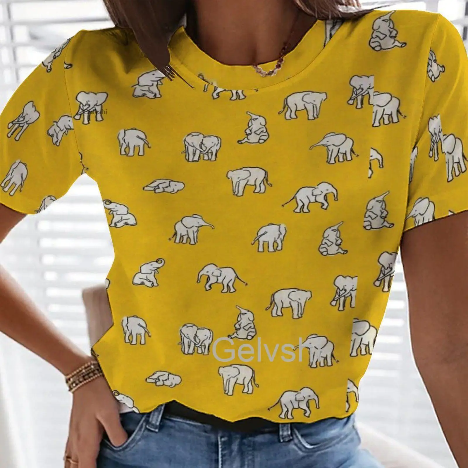 Summer Women's Animal T-shirts Kawaii Elephant Graphics 3d Printed T Shirt Short-sleeve Stitch T Shirt Oversized Lady Streetwear
Summer Women's Animal T-shirts Kawaii Elephant Graphics 3d Printed T Shirt Short-sleeve Stitch T Shirt Oversized Lady Streetwear