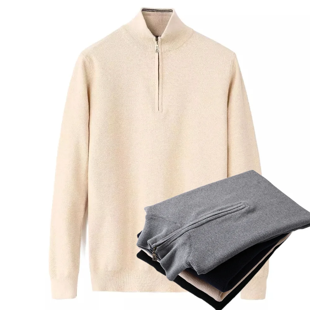 High Quality Streetwear Small Horse Me Half Zipper Casual Cotton Sweater Jersey Jumper Hombre Pull Homme Knitted Sweaters
High Quality Streetwear Small Horse Me Half Zipper Casual Cotton Sweater Jersey Jumper Hombre Pull Homme Knitted Sweaters