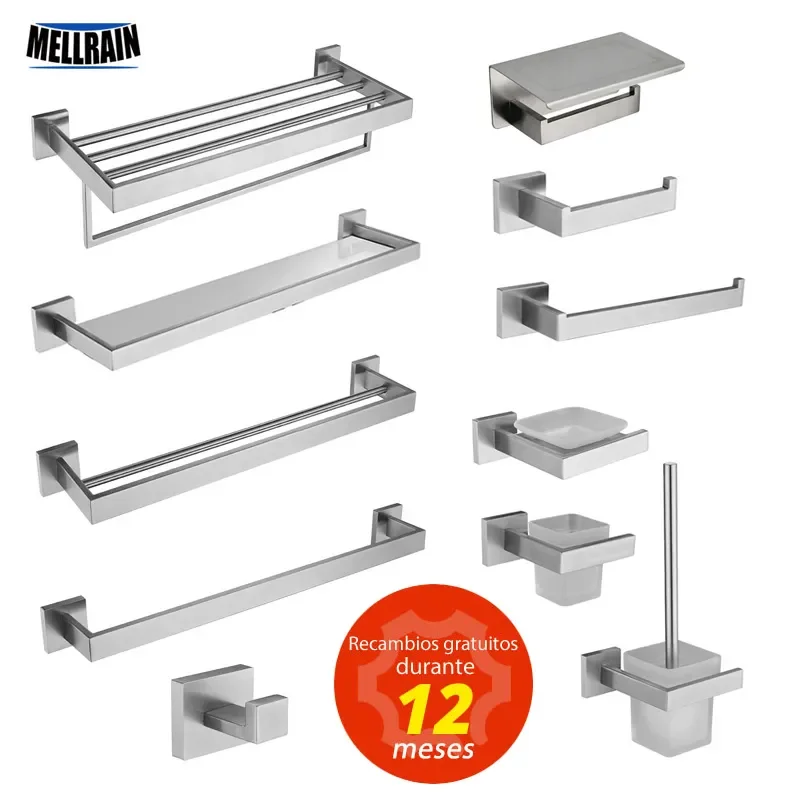 NEW2023 Stainless Steel Bathroom Accessories Brushed Nickel Towel Rack Toilet Paper Holder Towel Bar Hook Toilet Hardware
NEW2023 Stainless Steel Bathroom Accessories Brushed Nickel Towel Rack Toilet Paper Holder Towel Bar Hook Toilet Hardware