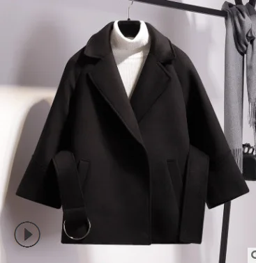 Loose Woolen Coat Women's Autumn Winter Tweed Coat Khaki Solid Blet Jacket Women High Street Winter Jacket Women Veste Femme
Loose Woolen Coat Women's Autumn Winter Tweed Coat Khaki Solid Blet Jacket Women High Street Winter Jacket Women Veste Femme