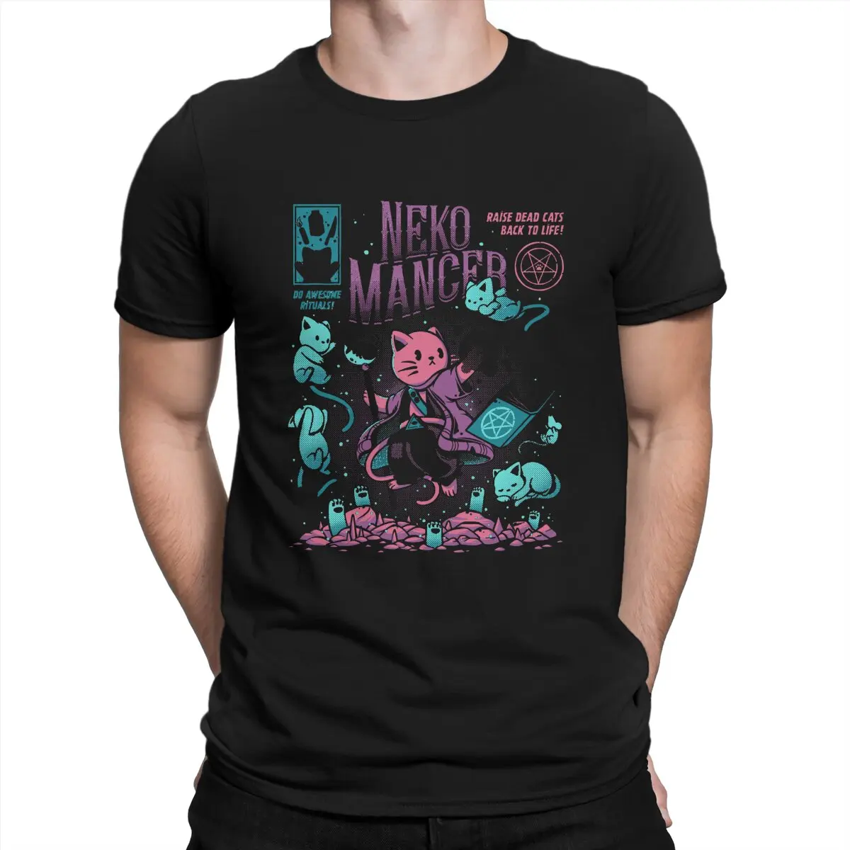 Nekomancer T Shirts Men Pure Cotton Funny T-Shirt Crew Neck Cat The Return Of Vampurr Horror Halloween Tee Shirt Tops 4XL 5XL
Nekomancer T Shirts Men Pure Cotton Funny T-Shirt Crew Neck Cat The Return Of Vampurr Horror Halloween Tee Shirt Tops 4XL 5XL
