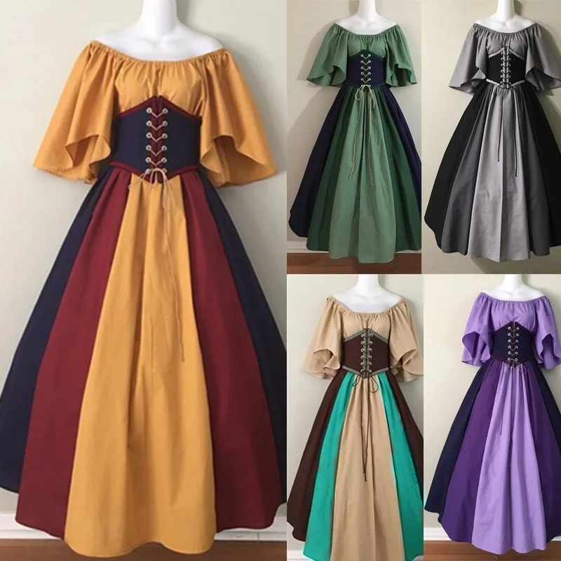 Women Medieval Vintage Elf Fairy Elven Costume for Women Princess Dress Waist Cincher Corset Waist Tube Top Gown Dresses S-5XL
Women Medieval Vintage Elf Fairy Elven Costume for Women Princess Dress Waist Cincher Corset Waist Tube Top Gown Dresses S-5XL