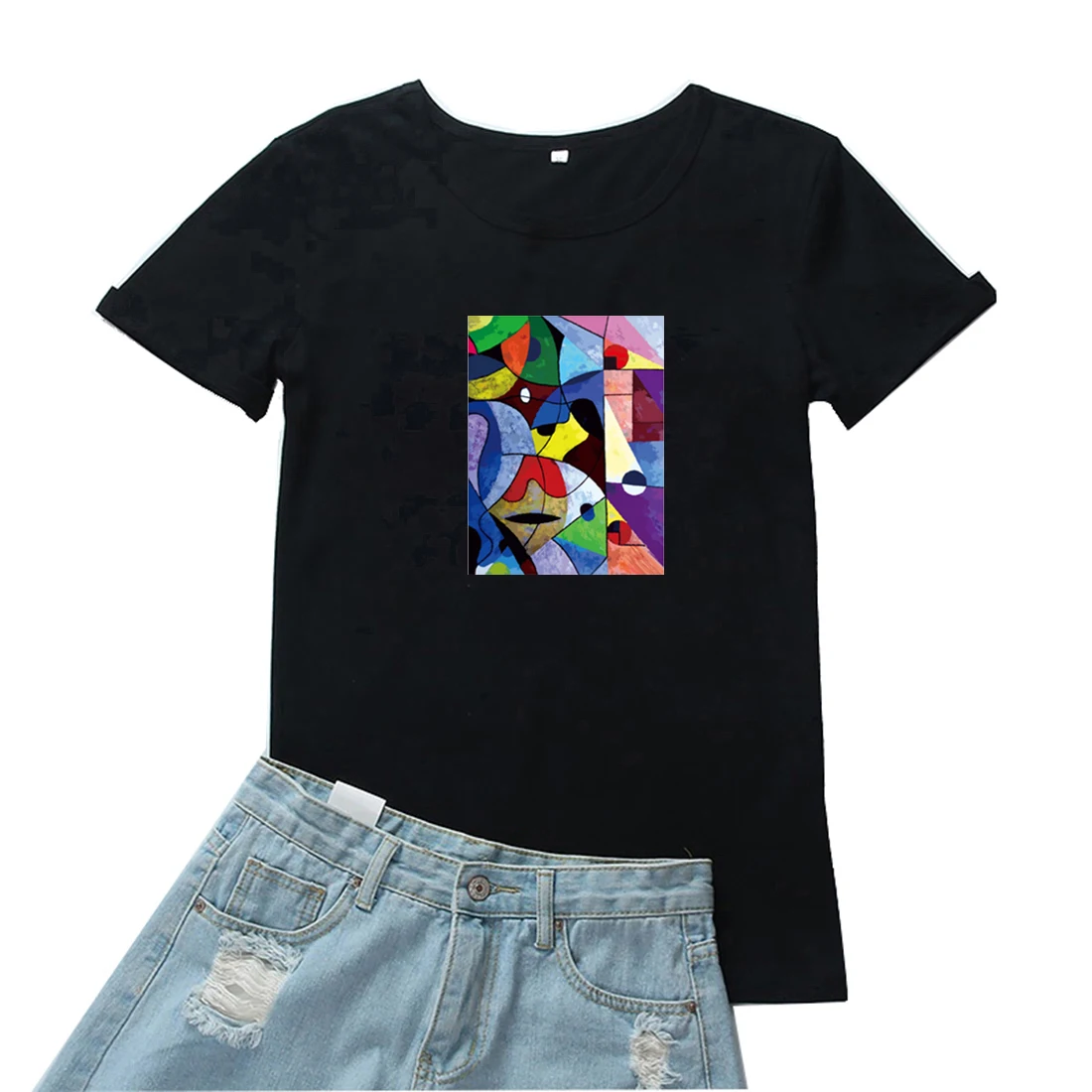 Color Irregular Art Graphics Graphics T-shirt Women Funny O-neck T Shirts for Women Fashion Harajuku Tee Shirt Femme Aesthetic
Color Irregular Art Graphics Graphics T-shirt Women Funny O-neck T Shirts for Women Fashion Harajuku Tee Shirt Femme Aesthetic