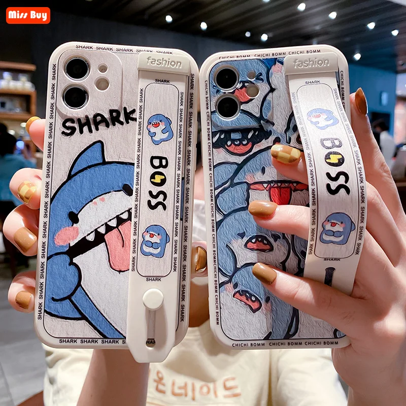 Shark Wrist Strap Phone Holder Shockproof Liquid Silicone Case for Huawei P60 Honor 80 Pro 80 se 80 GT Honor Play 6T Pro Cover
Shark Wrist Strap Phone Holder Shockproof Liquid Silicone Case for Huawei P60 Honor 80 Pro 80 se 80 GT Honor Play 6T Pro Cover