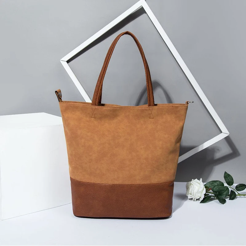 

JIOMAY Soft PU Leather Shoulder Bags 2022 Women Large Capacity Tote Bags Fashion Minimalist Solid Color Zipper Designer Handbags