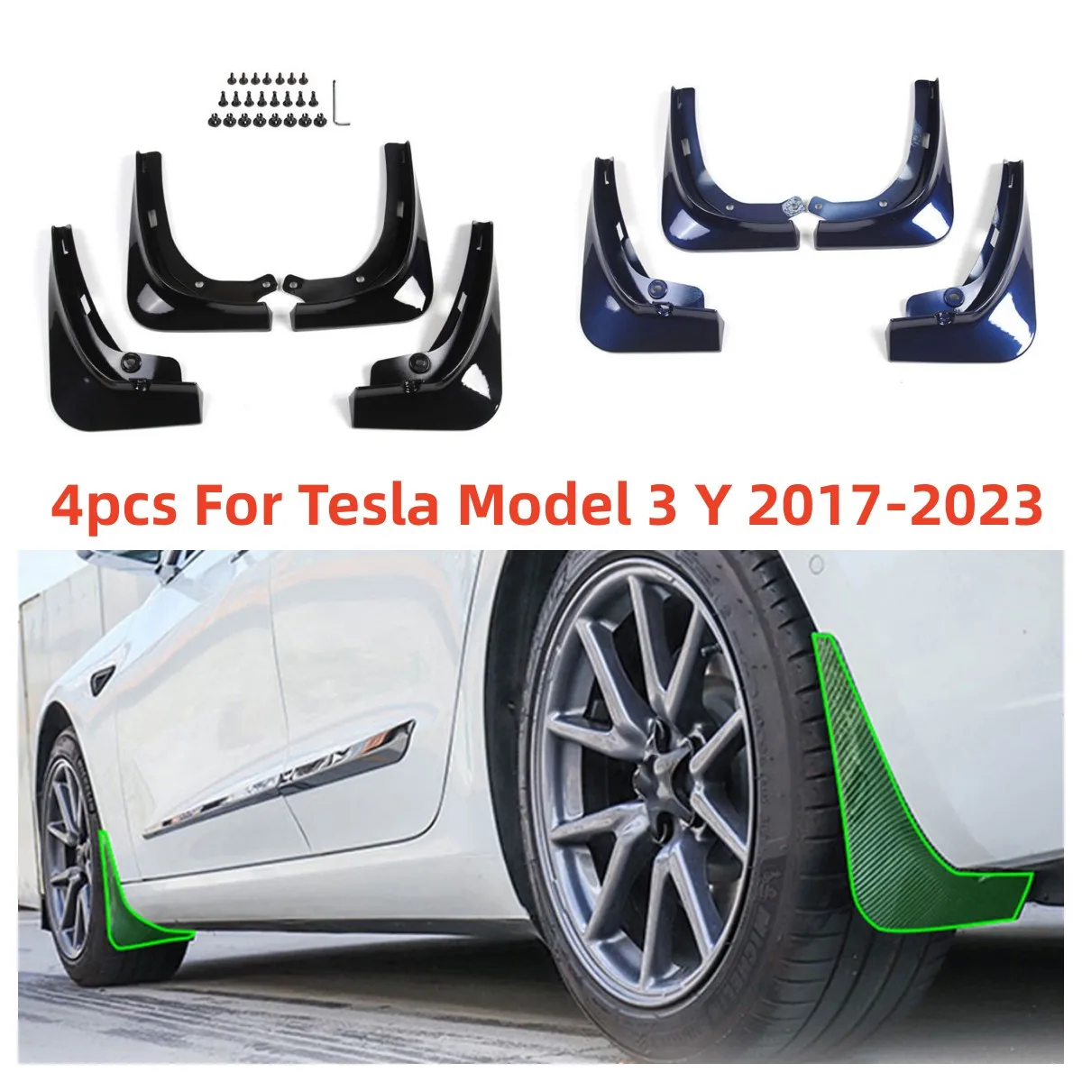 4pcs Car Mudguards Mud Flaps Mudguards For Tesla Model 3 Y 2017-2023 Plastic Splash Guards PP+TPO Plastic Black,Red, Gray, Blue,
4pcs Car Mudguards Mud Flaps Mudguards For Tesla Model 3 Y 2017-2023 Plastic Splash Guards PP+TPO Plastic Black,Red, Gray, Blue,