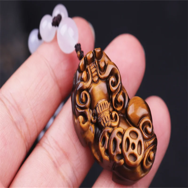 

Hot selling natural hand-carved jade money Pixiu Necklace pendant fashion Accessories Men Women Luck Gifts Amulet for