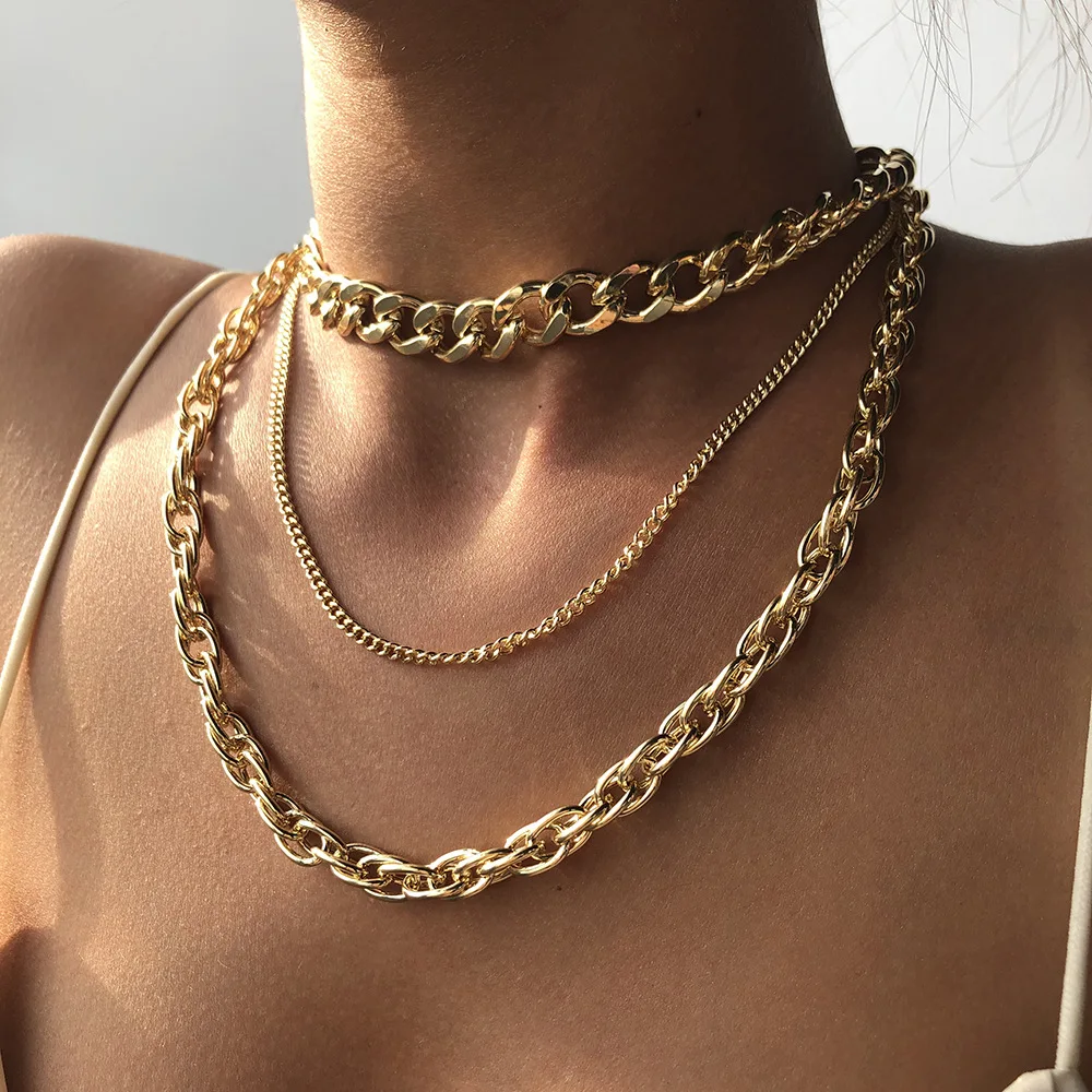 Fashion Street Personality Punk Hip Hop Wind Multi-Layer Chain Necklace Necklace for Women
Fashion Street Personality Punk Hip Hop Wind Multi-Layer Chain Necklace Necklace for Women