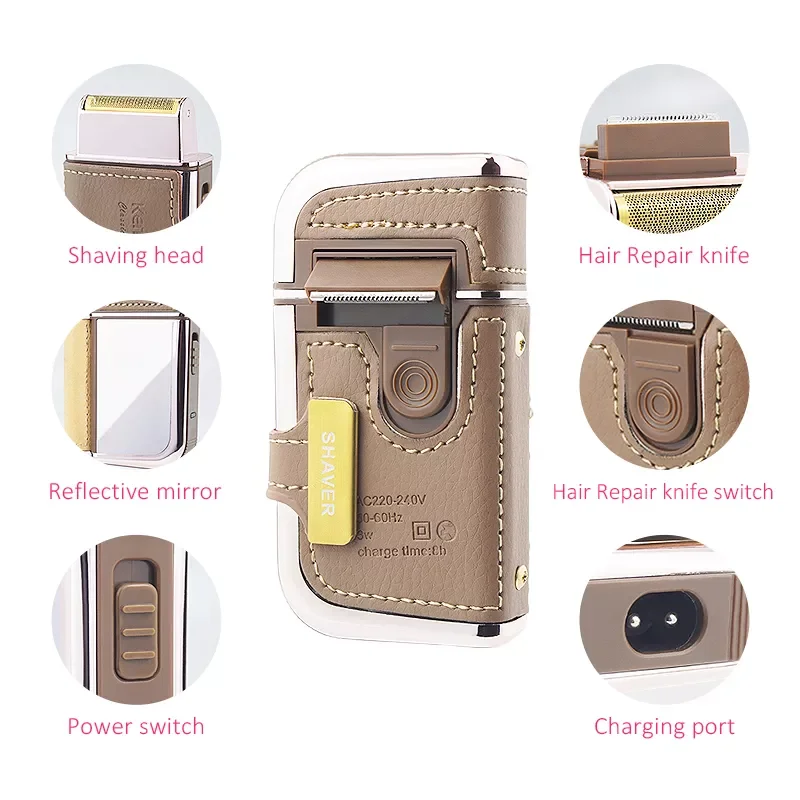 Kemei Retro Reciprocating Electric Shaver Portable Mirror Facial Hair Trimmer Compact Rechargeable Men'S Shaver Tool 41D
Kemei Retro Reciprocating Electric Shaver Portable Mirror Facial Hair Trimmer Compact Rechargeable Men'S Shaver Tool 41D