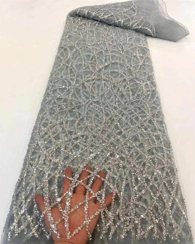 Luxury African Mesh Net Lace Fabric 2022 High Quality Sequins Groom Lace Nigerian Tulle Lace Fabric Fashion For Wedding Dresses
Luxury African Mesh Net Lace Fabric 2022 High Quality Sequins Groom Lace Nigerian Tulle Lace Fabric Fashion For Wedding Dresses