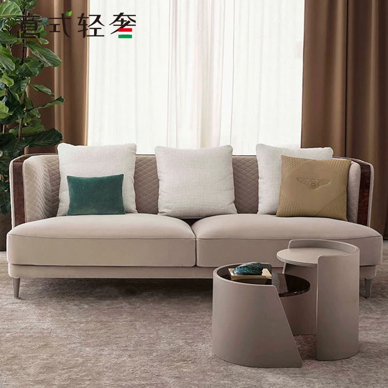 Custom Factory High-definition Italian Style Light Fabric Sofa Luxury Replica Villa Model Room Living Room Large Apartment Down
Custom Factory High-definition Italian Style Light Fabric Sofa Luxury Replica Villa Model Room Living Room Large Apartment Down