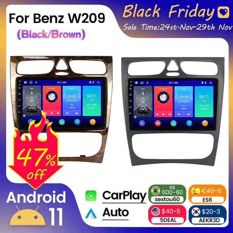 9inch Android 11 Car Radio Stereo For For Mercedes Benz CLK W209 W203 W208 W463 Vaneo Viano Vito Multimedia Player Carplay+Auto
9inch Android 11 Car Radio Stereo For For Mercedes Benz CLK W209 W203 W208 W463 Vaneo Viano Vito Multimedia Player Carplay+Auto