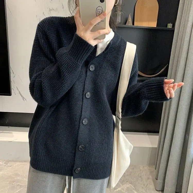 All-Match Winter Woman Solid Casual Knitted Cardigan Women's Long-Sleeved Loose Soft Coat Elegant Warm Sweater Simple Solid
All-Match Winter Woman Solid Casual Knitted Cardigan Women's Long-Sleeved Loose Soft Coat Elegant Warm Sweater Simple Solid