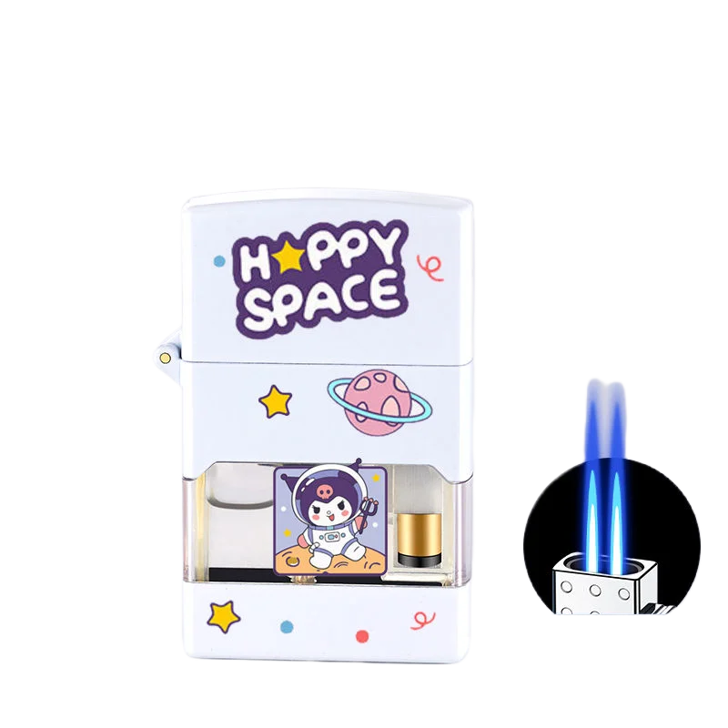 Sanrio cute cartoon Cinnamoroll Kuromi Pochacco lighter double straight to the blue flame cool visual gas tank creative gift
Sanrio cute cartoon Cinnamoroll Kuromi Pochacco lighter double straight to the blue flame cool visual gas tank creative gift