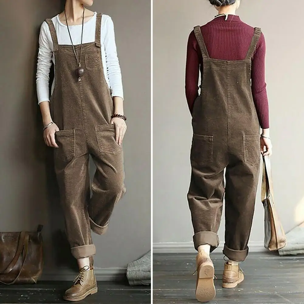 Stylish Women Jumpsuit Suspenders Lady Jumpsuit Pocket Pure Color Lady Jumpsuit Daily Wear
Stylish Women Jumpsuit Suspenders Lady Jumpsuit Pocket Pure Color Lady Jumpsuit Daily Wear