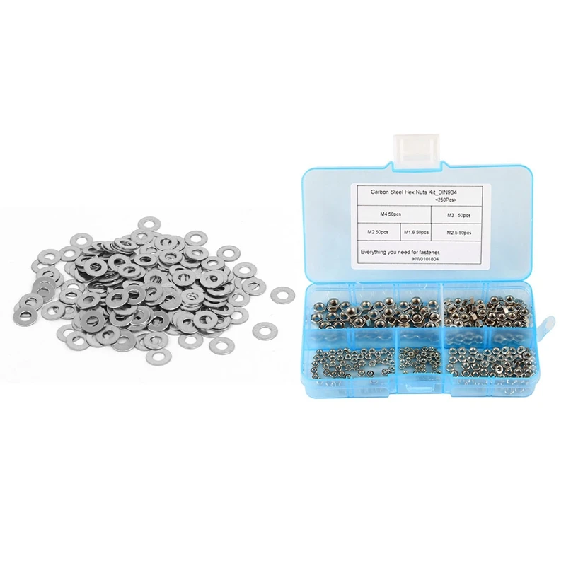 M2 Stainless Steel Flat Washers Spacers Fastener DIN125 200 PCS with 250 Pcs/Set M1.6 M2 M2.5 M3 M4 Carbon Steel Hex Nut
M2 Stainless Steel Flat Washers Spacers Fastener DIN125 200 PCS with 250 Pcs/Set M1.6 M2 M2.5 M3 M4 Carbon Steel Hex Nut