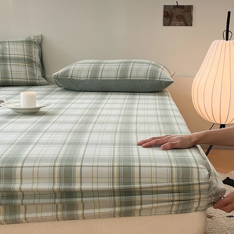 Nordic Plaids Fitted Sheet Mattress Cover Cotton Elastic Band Sheet 1pcs Simple Checkered Stripe Bed Protector
Nordic Plaids Fitted Sheet Mattress Cover Cotton Elastic Band Sheet 1pcs Simple Checkered Stripe Bed Protector