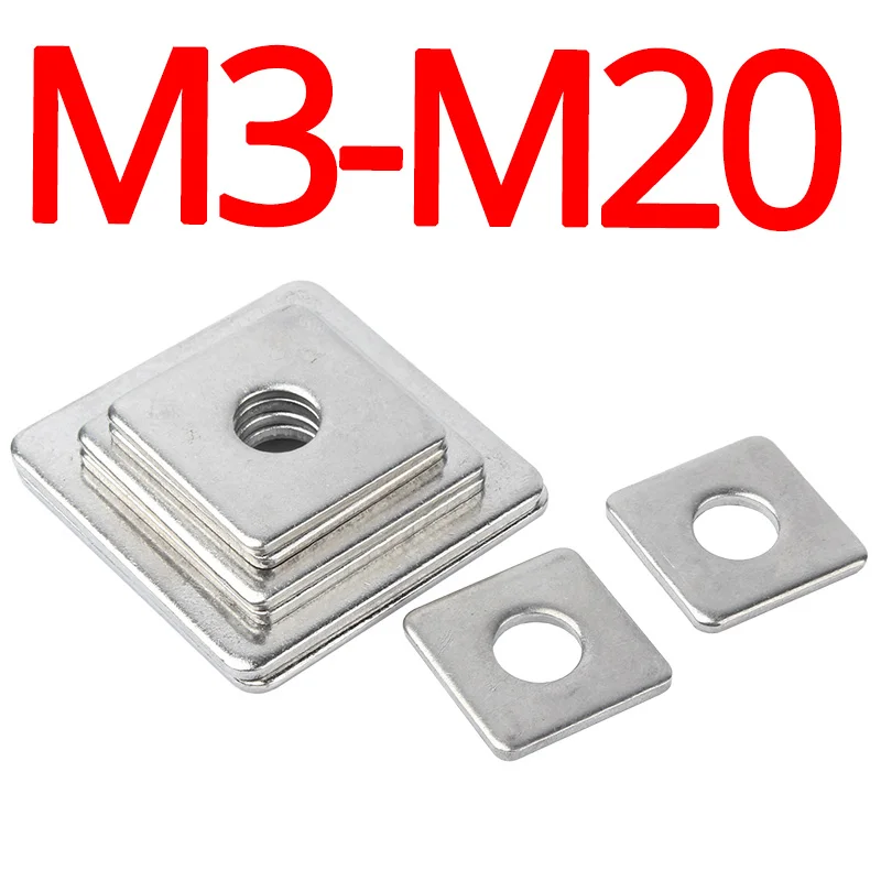 M3 M4 M5 M6 M8 M10 M12 M14 M16 M18 M20 Thin Square Washer Gasket 304 Stainless Steel Metal Screw Flat Washer For Curtain Wall
M3 M4 M5 M6 M8 M10 M12 M14 M16 M18 M20 Thin Square Washer Gasket 304 Stainless Steel Metal Screw Flat Washer For Curtain Wall