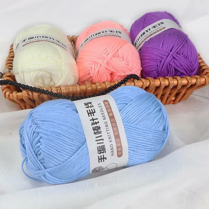 1pcs 100g Hand Knitting Small Stick Needle Wool 10 Strands Baby Knitting DIY Milk Pure Cotton Hat Scarf Coat Medium Coarse Wool
1pcs 100g Hand Knitting Small Stick Needle Wool 10 Strands Baby Knitting DIY Milk Pure Cotton Hat Scarf Coat Medium Coarse Wool