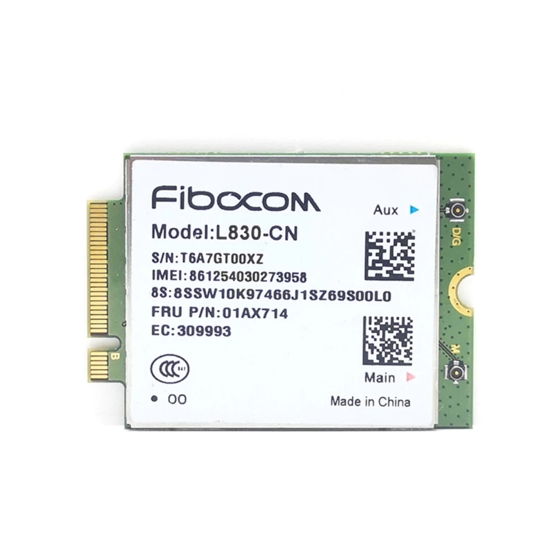 Беспроводная сетевая карта F3MA Cat6 4GModule 01AX71 4 Wireless интернет-разъем L830-CN
Беспроводная сетевая карта F3MA Cat6 4GModule 01AX71 4 Wireless интернет-разъем L830-CN
