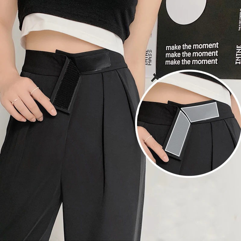 2023 Fashion Khaki Velcro Wide-leg Pants Women Autumn Loose Straight Ladies Trouser Casual Solid Suit Pants Pantalon Femme 24386
2023 Fashion Khaki Velcro Wide-leg Pants Women Autumn Loose Straight Ladies Trouser Casual Solid Suit Pants Pantalon Femme 24386