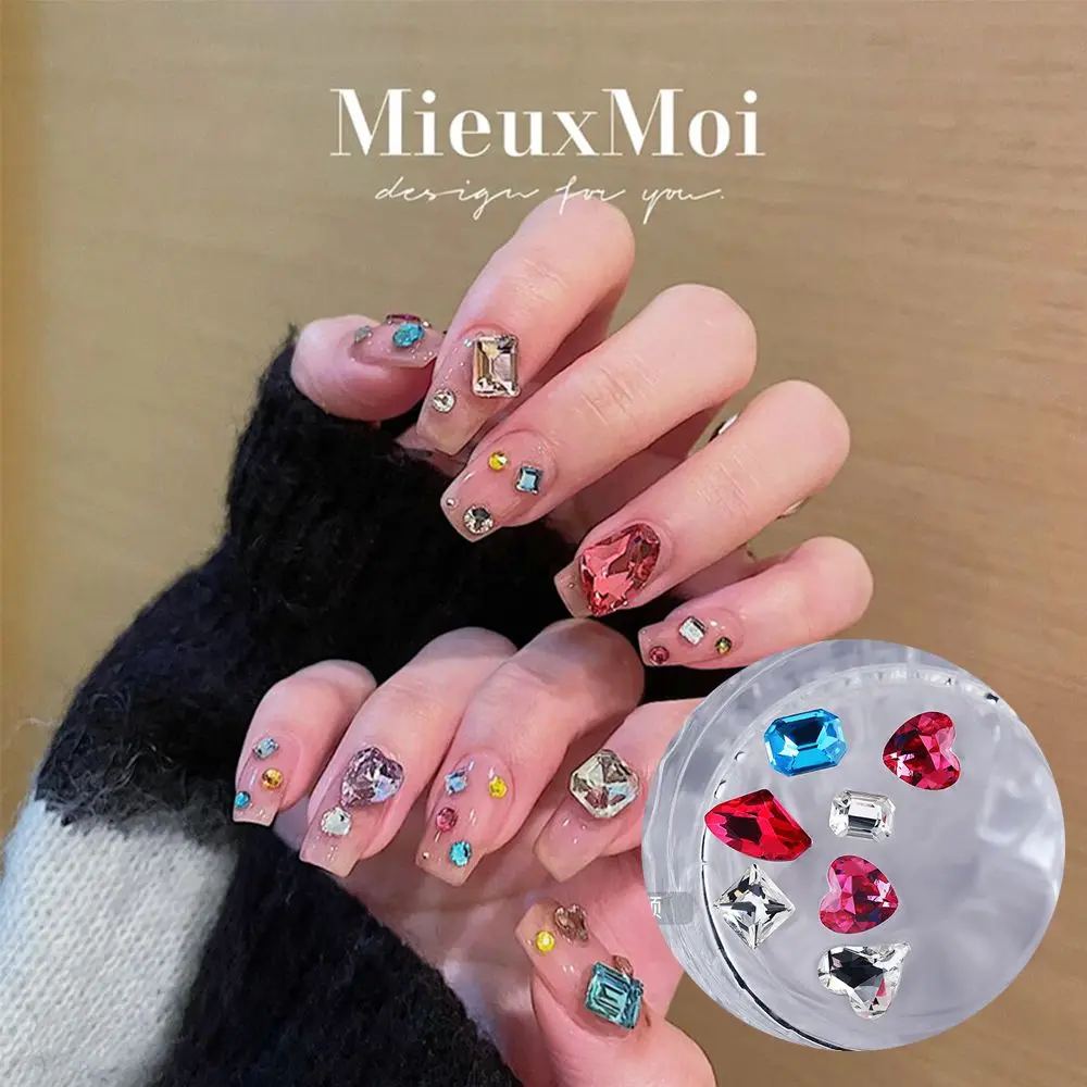 For DIY Nail Art Mix Color And Size Flatback Round 3D Love Heart Nail Rhinestone Square Design
For DIY Nail Art Mix Color And Size Flatback Round 3D Love Heart Nail Rhinestone Square Design