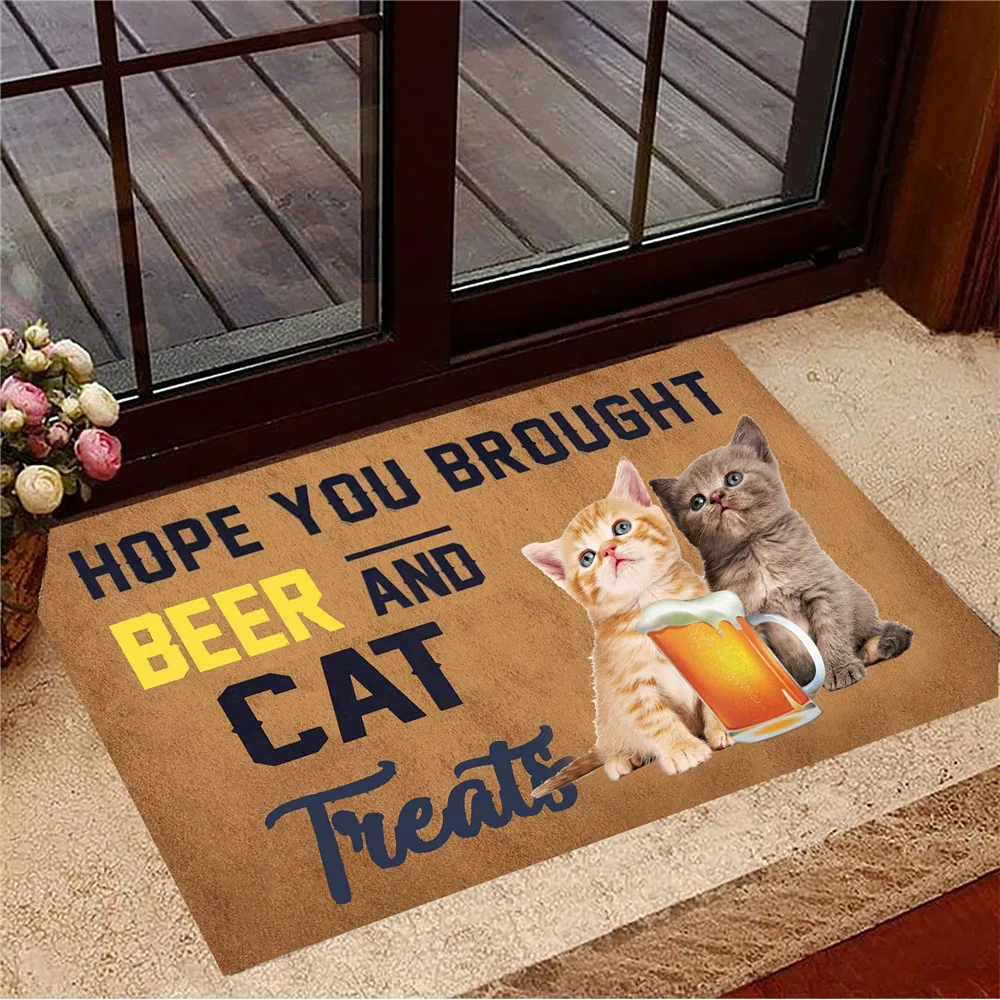 CLOOCL Animals Kitten Doormats 3D Graphic Hope You Brought Beer and Cat Funny Carpets Soft Flannel Decorative Doormat 40*60cm
CLOOCL Animals Kitten Doormats 3D Graphic Hope You Brought Beer and Cat Funny Carpets Soft Flannel Decorative Doormat 40*60cm