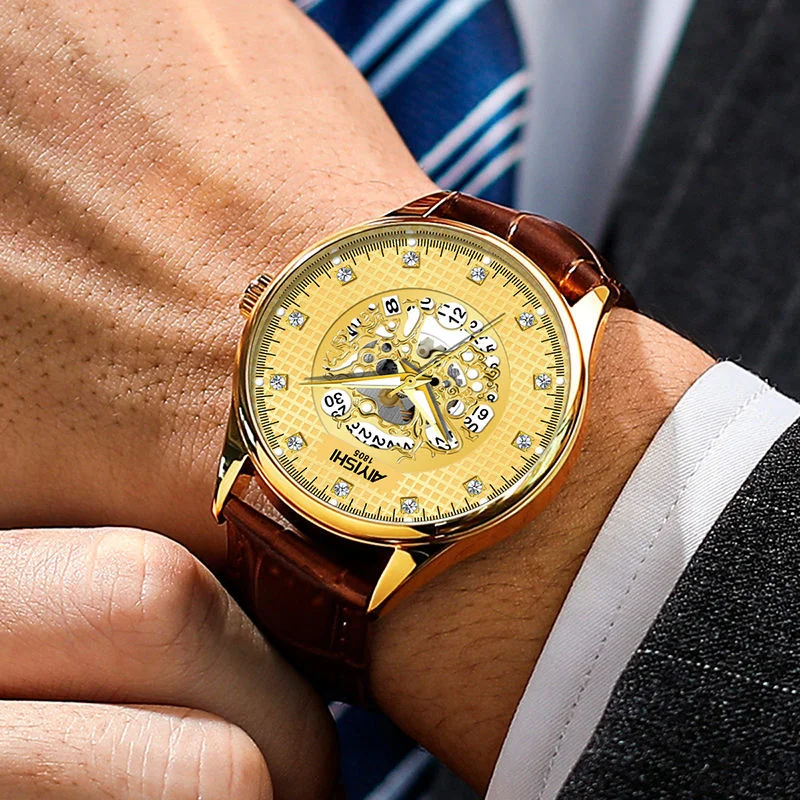 2022 Fashion Mens Watches Top Brand Luxury Gold Full Steel Quartz Watch Men Waterproof Skeleton Relogio Masculino
2022 Fashion Mens Watches Top Brand Luxury Gold Full Steel Quartz Watch Men Waterproof Skeleton Relogio Masculino