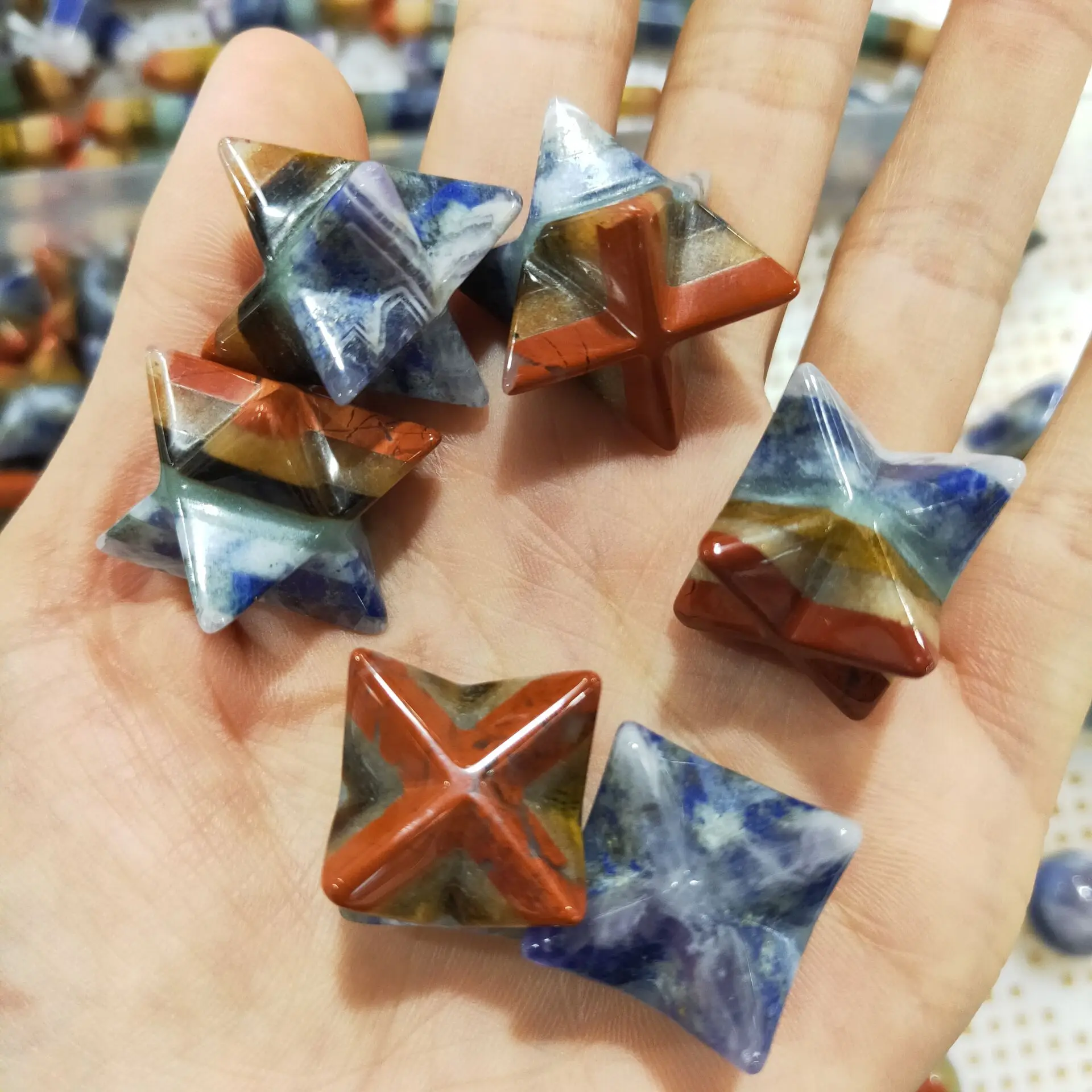 New Seven Chakras Reiki Healing Crystals Agate Gems Merkaba Large Satellites Ore Minerals Crafts Home Party Gifts Ornaments
New Seven Chakras Reiki Healing Crystals Agate Gems Merkaba Large Satellites Ore Minerals Crafts Home Party Gifts Ornaments