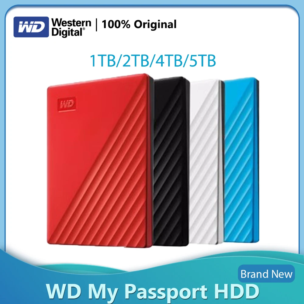 

Western Digital WD 5TB My Passport Portable External Hard Drive USB3.0 Backup software and password protection 1TB 2TB 4TB HDD