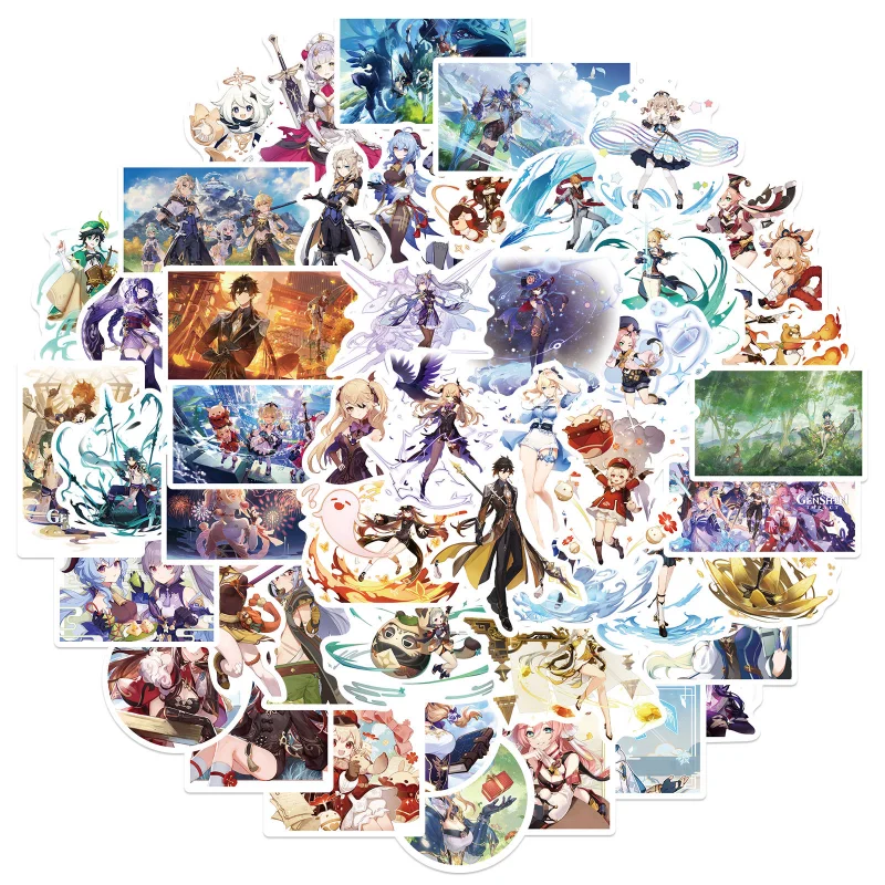 10/50/100pcs Cute Genshin Impact Stickers Anime Game Decals Sticker for Laptop Luggage Skateboard Guitar Motorcycle Kids Toys
10/50/100pcs Cute Genshin Impact Stickers Anime Game Decals Sticker for Laptop Luggage Skateboard Guitar Motorcycle Kids Toys