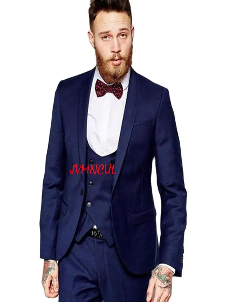 Dark Blue Shawl Lapel Men Suits For Wedding 3Pcs(Jacket+Pants+Vest)Tailor-made Suits Blazer Trousers Dinner Party Wear Costume
Dark Blue Shawl Lapel Men Suits For Wedding 3Pcs(Jacket+Pants+Vest)Tailor-made Suits Blazer Trousers Dinner Party Wear Costume