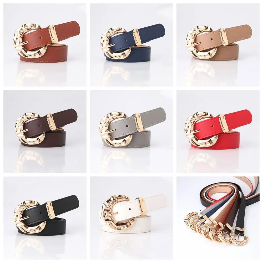 Gold Round Buckle Pu Leather Belt Classic Korean Style Cummerbunds Wide Belt Multicolor Decorative Jeans
Gold Round Buckle Pu Leather Belt Classic Korean Style Cummerbunds Wide Belt Multicolor Decorative Jeans