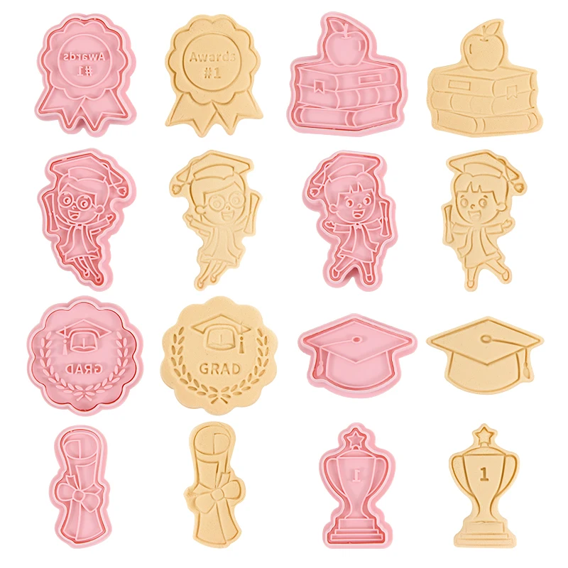 8Pcs Graduation Cookie Mold Diploma Graduate Graduation Cap Cookie Cutters for Graduation Theme Party DIY Biscuit Baking Tool
8Pcs Graduation Cookie Mold Diploma Graduate Graduation Cap Cookie Cutters for Graduation Theme Party DIY Biscuit Baking Tool