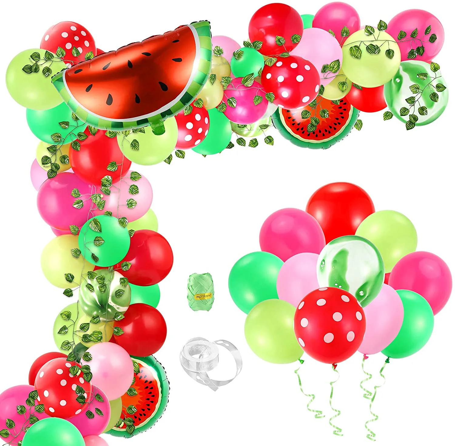 SURSURPIRSE Hawaii Theme Green Agate Red Dot Latex Balloon Garland Arch Kit Watermelon Foil Balloon for Birthday Party Supplies
SURSURPIRSE Hawaii Theme Green Agate Red Dot Latex Balloon Garland Arch Kit Watermelon Foil Balloon for Birthday Party Supplies