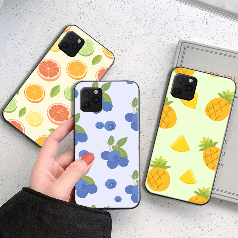 Cartoon Fruit Phone Case For Funda iPhone 13 11 Pro Max 12 Mini X XR XS Max SE 2020 Coque Black Silicone Cover Etui Celular
Cartoon Fruit Phone Case For Funda iPhone 13 11 Pro Max 12 Mini X XR XS Max SE 2020 Coque Black Silicone Cover Etui Celular