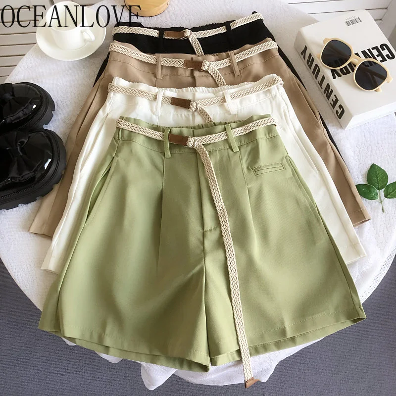 Women Pants Solid Spring Summer Basics High Waist Korean ashion Shorts Belt Wide Leg Casual Loose Pantalones Cortos
Women Pants Solid Spring Summer Basics High Waist Korean ashion Shorts Belt Wide Leg Casual Loose Pantalones Cortos