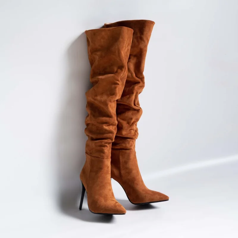 Pleated Thigh High Boots Over The Knee 2023 NEW Autumn Winter Women Shoes Sexy Pointed Toe Stiletto High Heel Runway Dress Shoes
Pleated Thigh High Boots Over The Knee 2023 NEW Autumn Winter Women Shoes Sexy Pointed Toe Stiletto High Heel Runway Dress Shoes