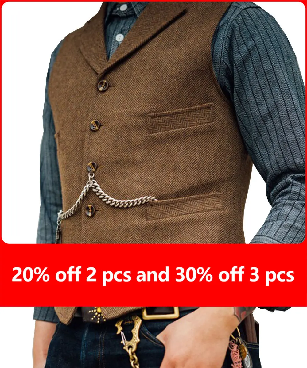 Men Suit Vest Wedding Wool Tweed Business Waistcoat Jacket Casual Slim Fit Gilet Homme Vests for Groosmen Man Wedding Suit Vest
Men Suit Vest Wedding Wool Tweed Business Waistcoat Jacket Casual Slim Fit Gilet Homme Vests for Groosmen Man Wedding Suit Vest