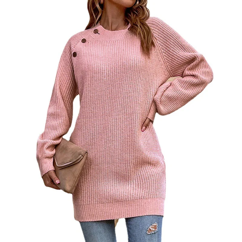 UCAK Honeycomb Knit Pink Women's Sweater Dress Midi Casual Long Sleeve 2023 Весна Осень Пуловеры с круглым вырезом Верхняя одежда на пуговицах
UCAK Honeycomb Knit Pink Women's Sweater Dress Midi Casual Long Sleeve 2023 Весна Осень Пуловеры с круглым вырезом Верхняя одежда на пуговицах
