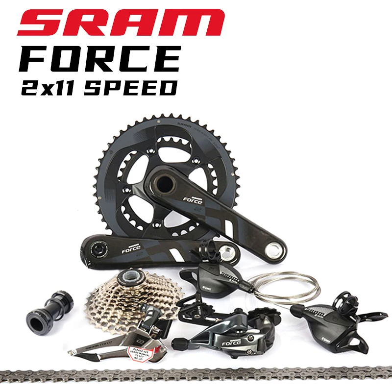SRAM FORCE 22 2X11 Speed Bicycle Groupset Shifter Lever Trigger Derailleur Crankset 50X34T 170mm/172.5mm GXP Road Bike Kit
SRAM FORCE 22 2X11 Speed Bicycle Groupset Shifter Lever Trigger Derailleur Crankset 50X34T 170mm/172.5mm GXP Road Bike Kit