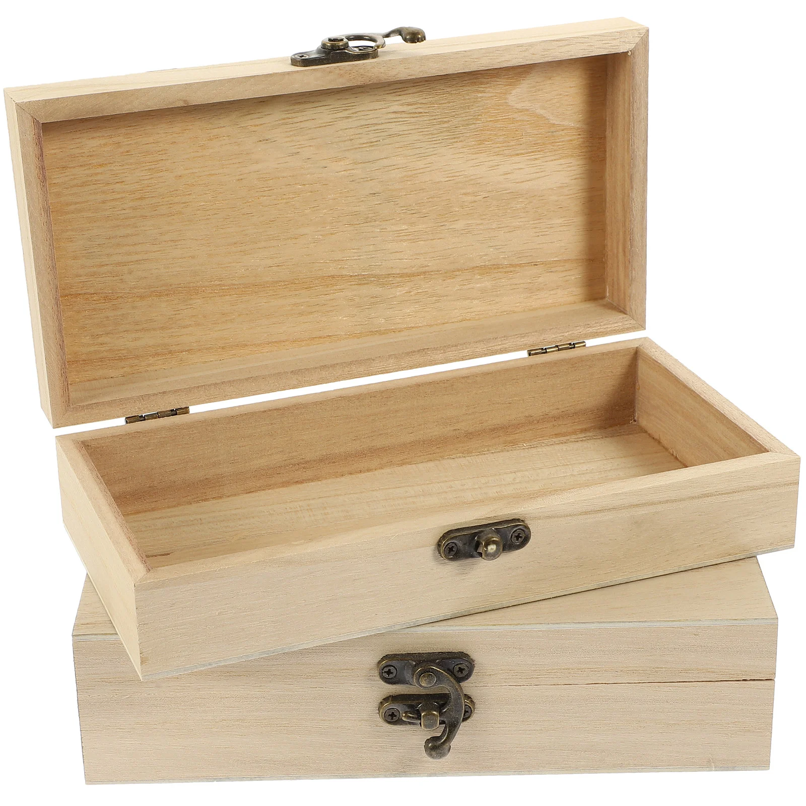 Box Wooden Jewelry Wood Storage Case Unfinished Rectangular Trinket Gift Decorative Hinged Lid Travel Sundries Organizer 
Box Wooden Jewelry Wood Storage Case Unfinished Rectangular Trinket Gift Decorative Hinged Lid Travel Sundries Organizer