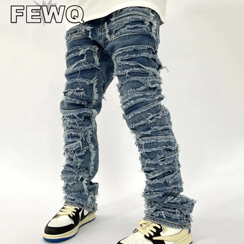 Джинсы FEWQ мужские шерстяные однотонные, индивидуальный дизайн, повседневные Модные Винтажные штаны в стиле High Street, 9A2352, 2023
Джинсы FEWQ мужские шерстяные однотонные, индивидуальный дизайн, повседневные Модные Винтажные штаны в стиле High Street, 9A2352, 2023