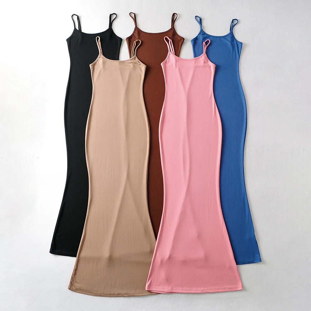 European and American style sexy solid color fishtail wrap skirt 2022 summer elastic slender halter dress beach dress
European and American style sexy solid color fishtail wrap skirt 2022 summer elastic slender halter dress beach dress