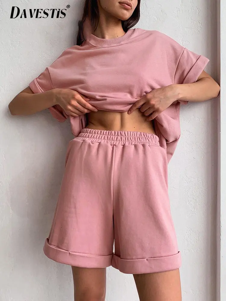 Casual Shorts Set Women 2023 Spring Summer Short-sleeved Sports Two Piece Set for Women's Round Neck Shorts Set
Casual Shorts Set Women 2023 Spring Summer Short-sleeved Sports Two Piece Set for Women's Round Neck Shorts Set