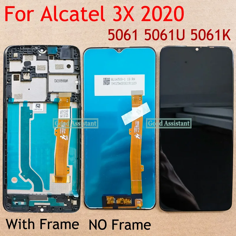 Оригинальный черный ЖК-дисплей 6 52 дюйма для Alcatel 3X 2020 5061 5061U 5061K сенсорный экран