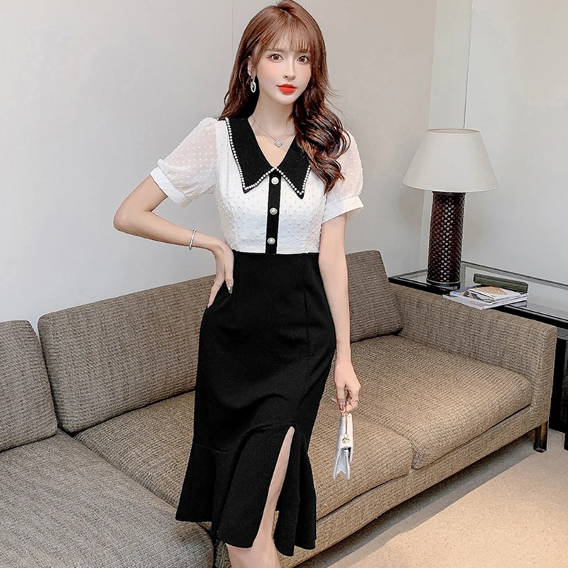 Летнее черное лоскутное Белое платье миди для женщин y2k шикарное пикантное вечернее платье с разрезом 2023 корейское элегантное облегающее о... 
Летнее черное лоскутное Белое платье миди для женщин y2k шикарное пикантное вечернее платье с разрезом 2023 корейское элегантное облегающее о...