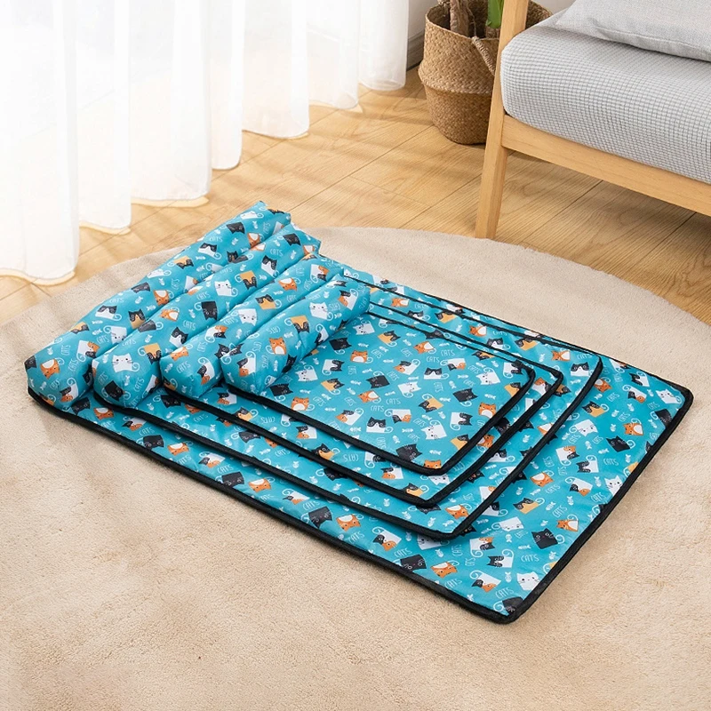 Pet Bed Mat Cooling Summer Pad Cat Mat Dog Sleeping Bed Cats Ice Silk Blanket with Cusion Dogs Cooling Pet Bed Camas Para Perro
Pet Bed Mat Cooling Summer Pad Cat Mat Dog Sleeping Bed Cats Ice Silk Blanket with Cusion Dogs Cooling Pet Bed Camas Para Perro